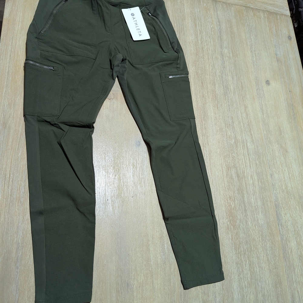 Athleta Green Slim Fit Trousers - Picture 2 of 6